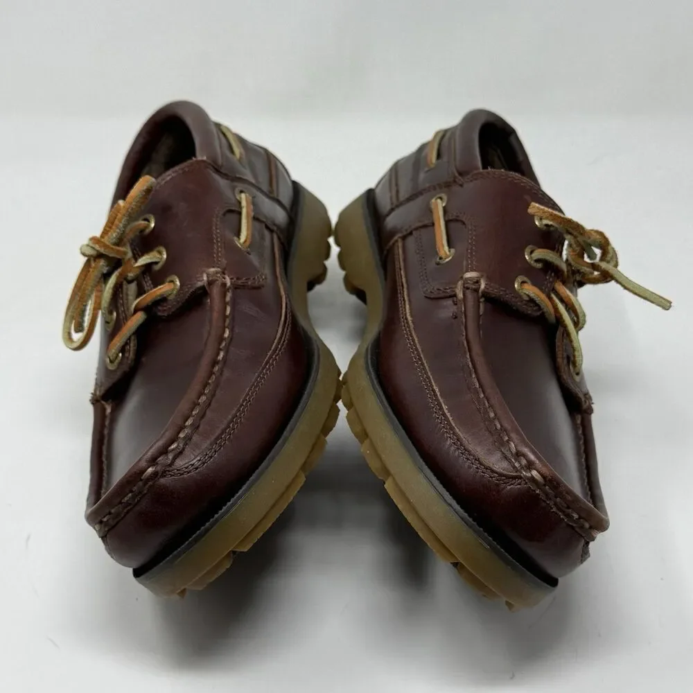 Sperry Authentic Original 3-Eye Lug Sole Boat Shoes Mens 10.5 M Brown Leather